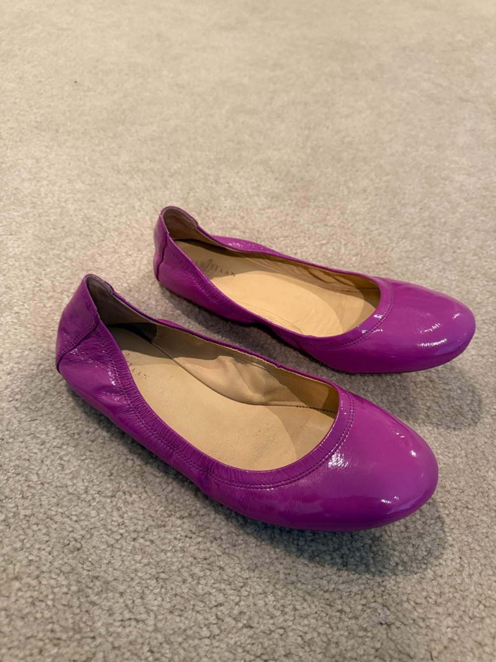 Cole Haan Bright Purple Patent Leather Ballet Flats